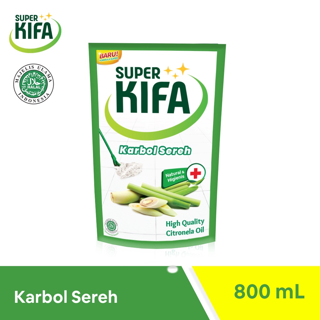 SUPER KIFA Karbol Sereh 800Ml -  Desinfectan Antibacterial