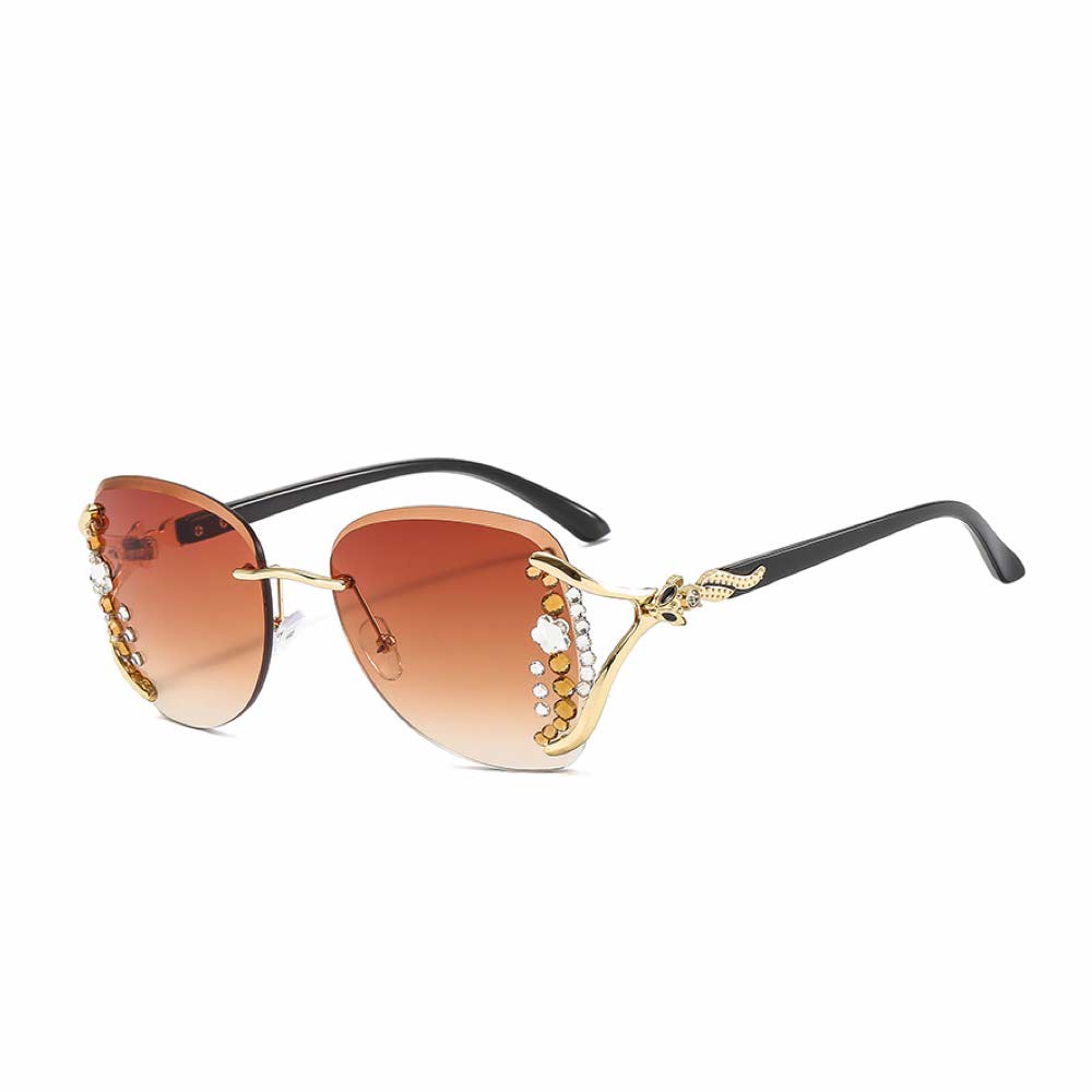 Kacamata UV400 [ Brown ] Anti Radiasi - Sunglasses Wanita Korea - HM8162