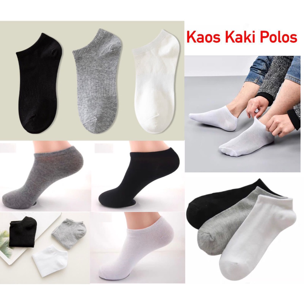 Kaos kaki polos pendek semata kaki pria dan wanita MURAH