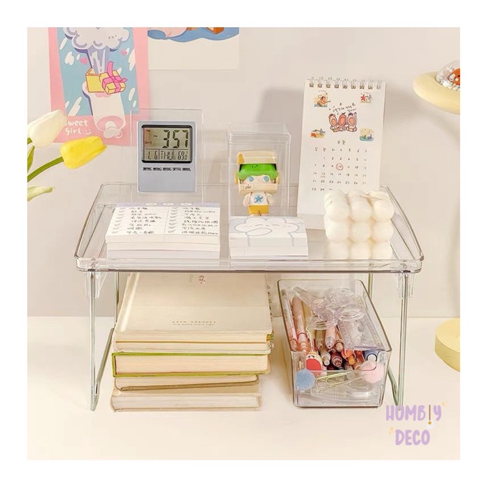 

Terlaris Korean Aesthetic Minimalist Acrylic Clear Foldable Rack Organizer