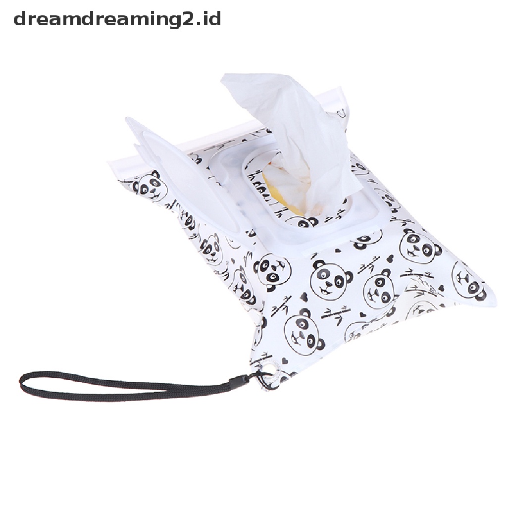 (dream) 16.5 * 23.5 cm EVA Wet Wipe Pouch Travel Wipes Bag Reusable Refillable Wet Wipe Bag.