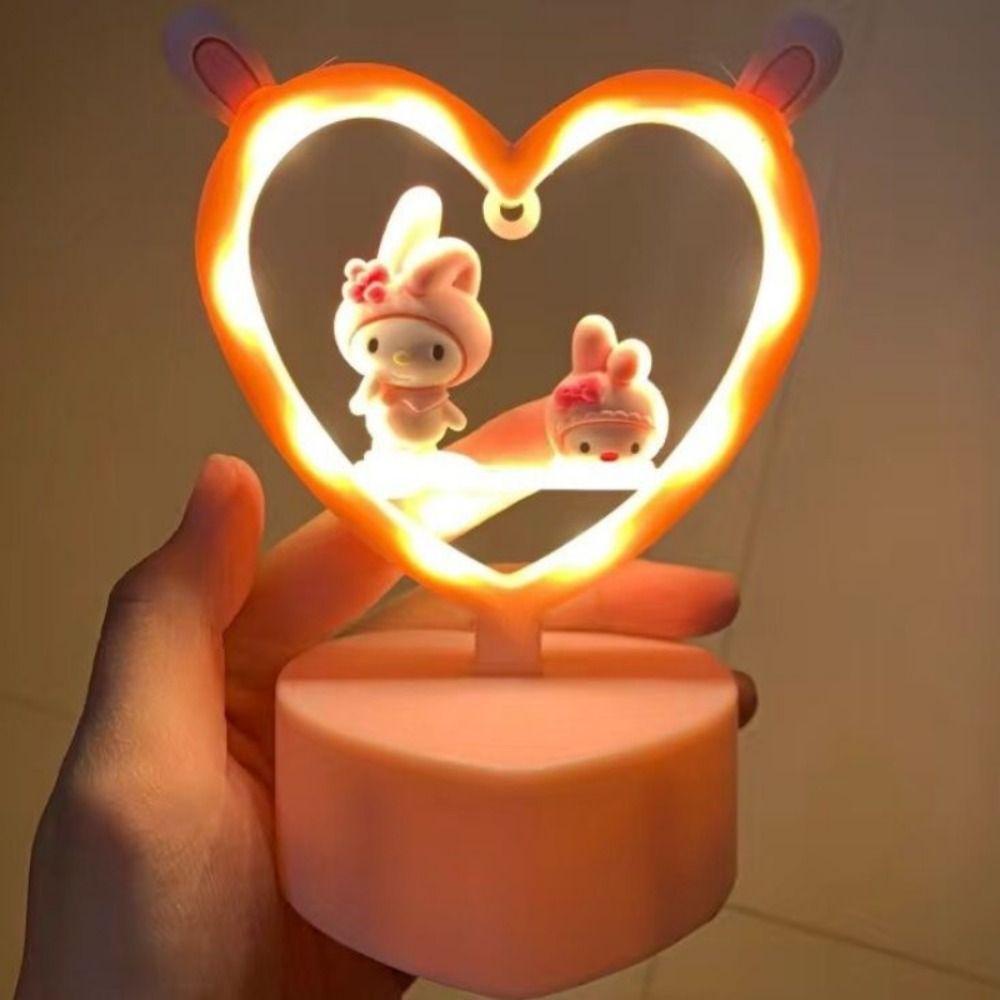 [Elegan] Mainan Lampu Malam Romantis Kuromi Desktop Ornamen Hadiah Siswa Anak Lampu LED