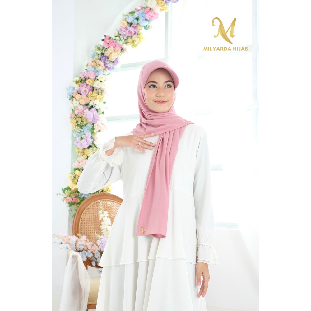 Hijab Pashmina Oval Topi Instan Kerudung Olahraga Anti Panas