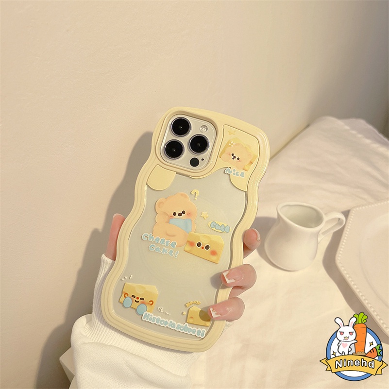 Vivo Y02 Y16 Y02s Y35 Y22 V25e V25 V23e V23 V21 V21e Pro Y15A Y15s Y01 T1x Y75 Y21 Y21s Y21A Y33T Y21T Y12s Y12A Y20 Y20s Y20i Y17 Y15 Y12 Y30 Y1s S1S S1 Casing Ponsel Motif Bear Cheese