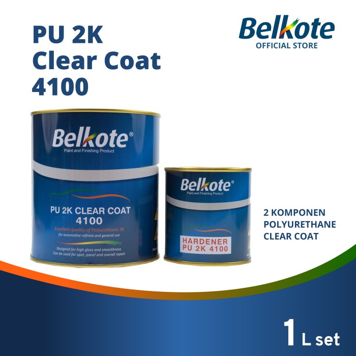 Anti Gores Clear Coat / Pernis / Varnish Belkote Pu 2K 4100 (1L) Cat Mobil
