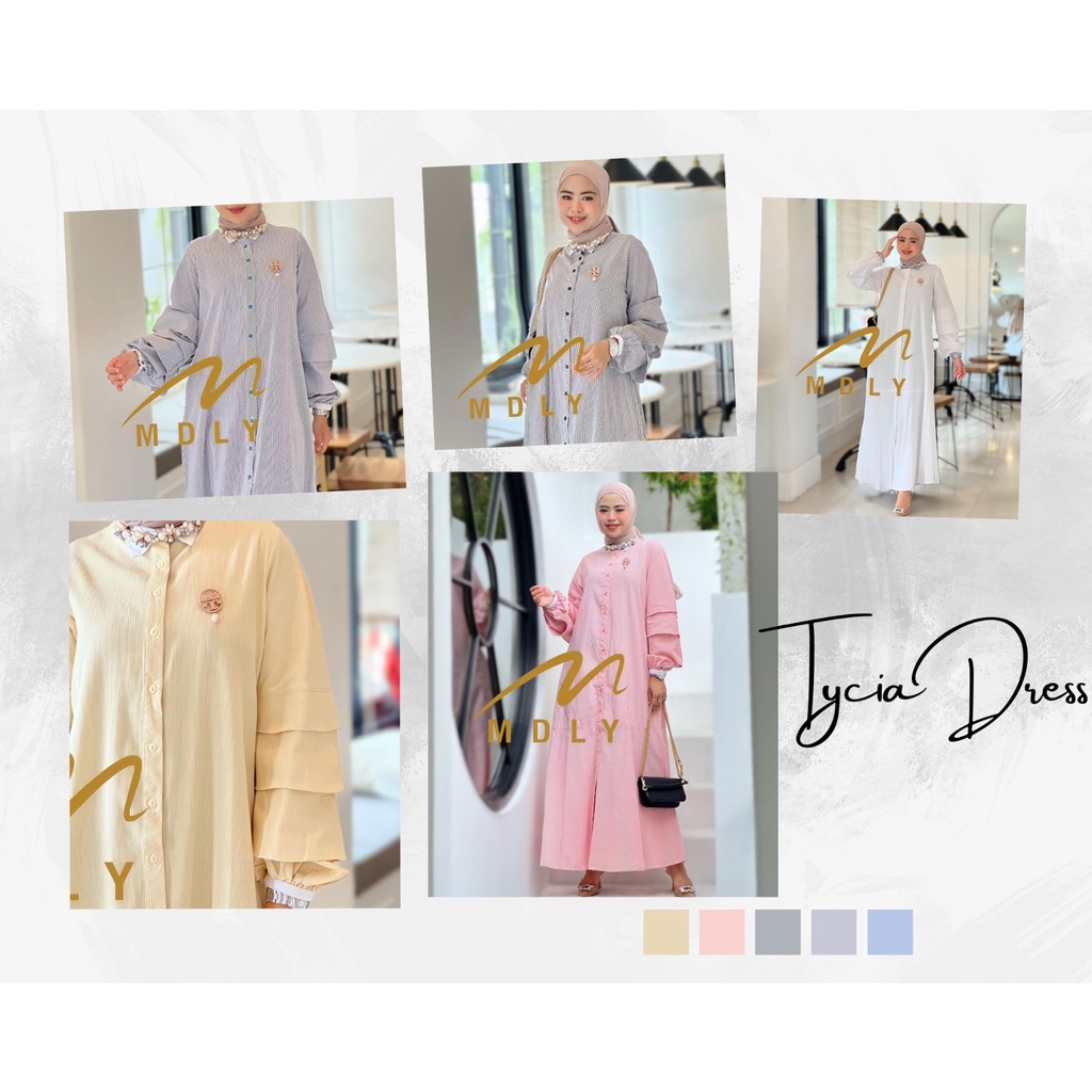 Fashion Muslim Terbaru Baju Gamis Wanita Dress Syari Muslimah Dress Casual Mdly Gold Busui Frendly W