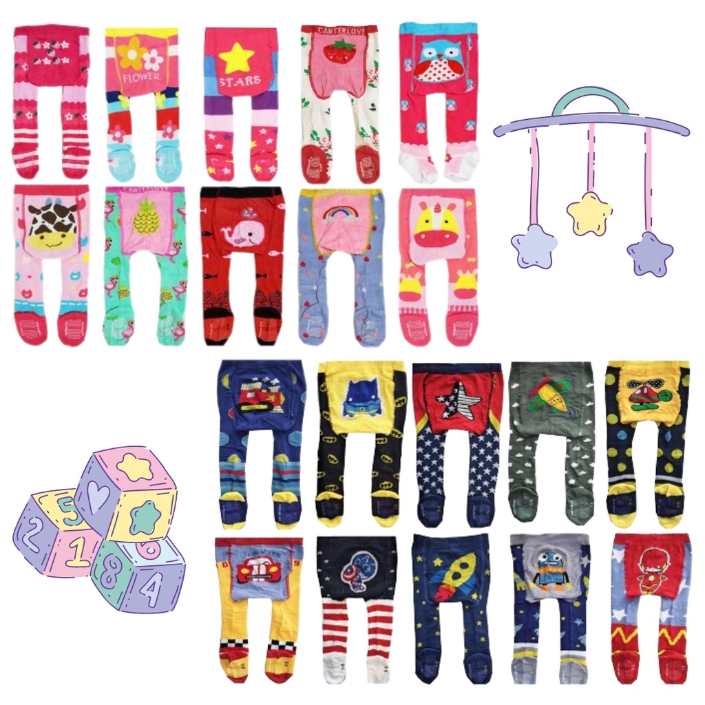 LEGGING BAYI 0-6 BULAN MOTIF SATUAN / CELANA LEGGING BAYI CARTERLOVE 386200