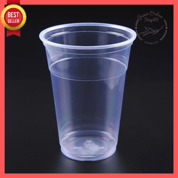 GOS -C406- 1 PCS Gelas Plastik Aqua 220ml - Gelas Plastik Bening Satuan - Gelas Kopi 220ml