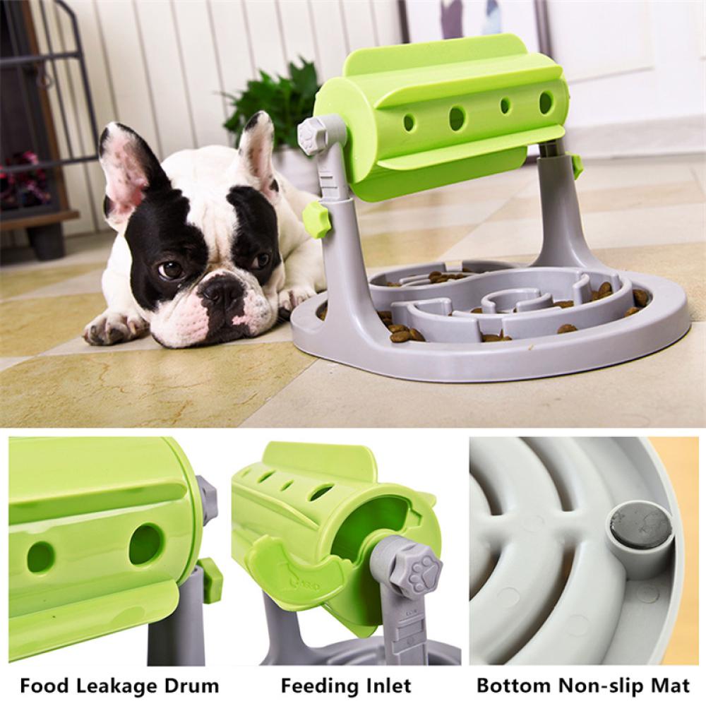 Timekey Pet feeding Slow-eating Roller Dog Pengumpan Otomatis Roller-Tipe Perkembangan Intelektual Mainan Hewan Peliharaan Yang Dapat Diputar Bocor R1W5