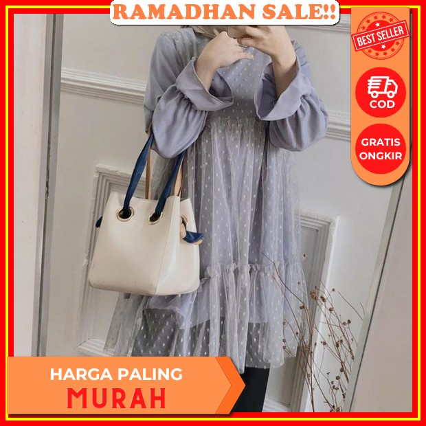 Tunik Crinkle Motif / Kemeja Motif Bunga / Tunik Jumbo Floral Tunik Korea / Atasan Putih Tunik Wanit