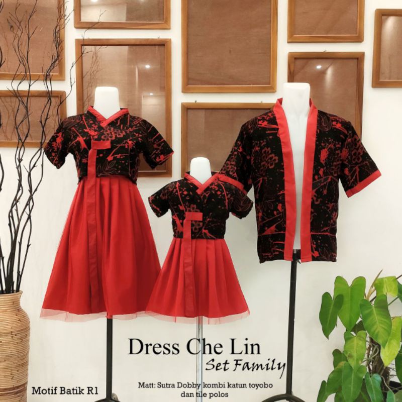 DRESS ANAK DAN DEWASA/DRESS CHE LIN/DRESS BATIK/DRESS CHINA/DRESS COUPLE