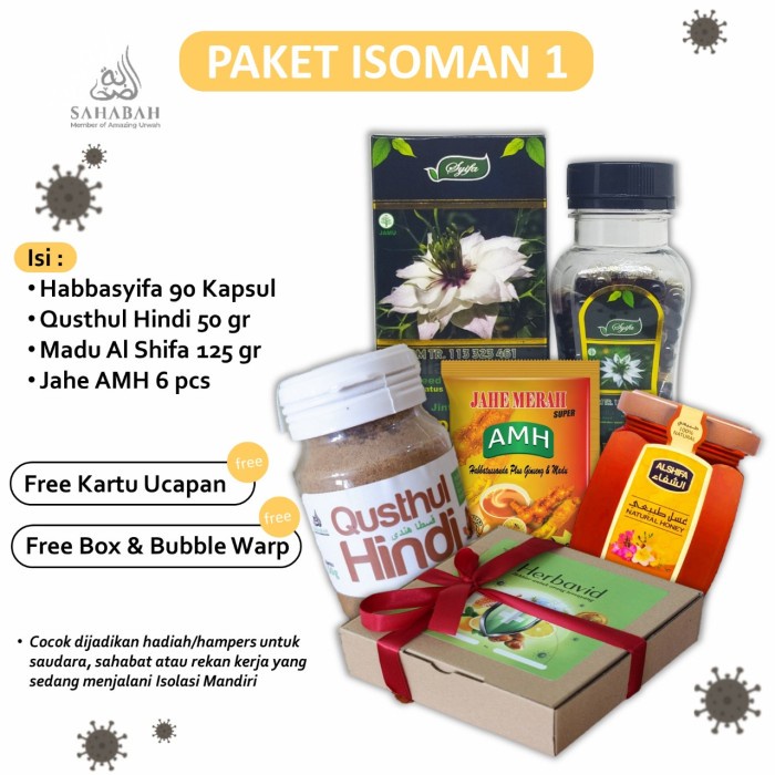 

(COD) PAKET ISOMAN 1 COVID /QUSTHUL HINDI /HAMPERS COVID /PAKET COVID /QUST