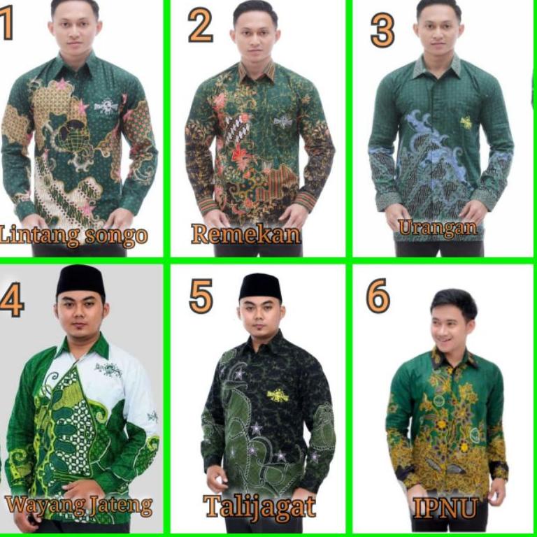 Best Seller Kemeja Batik Nu Ipnu Resmi lintang Songo nu tali Jagat nu wayangan atributnu kemeja nu