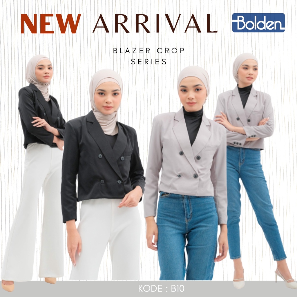 Bolden - Blazer Crop Premium - Blazer Wanita