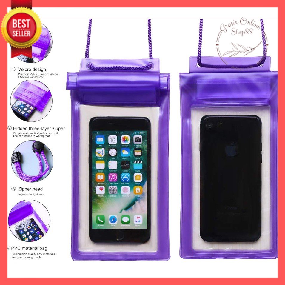 GOS -D407- Sarung Hp Anti Air - Waterproof Case Hp - Pelindung Handphone Anti Air