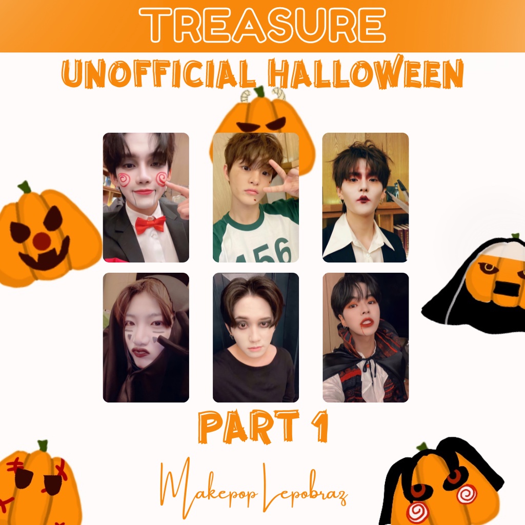 [PT. 1] UNOFFICIAL PHOTOCARD TREASURE HALLOWEEN HYUNSUK JIHOON YOSHI JUNKYU MASHIHO JAEHYUK