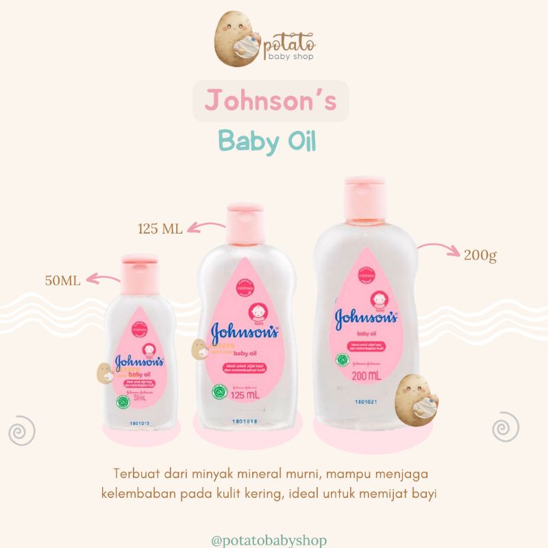 Johnson Baby Oil 50ml - 125ml - 200ml