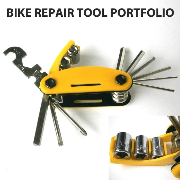 Kunci Reparasi Sepeda Multifungsi Silver - Bike Repair Tool murah