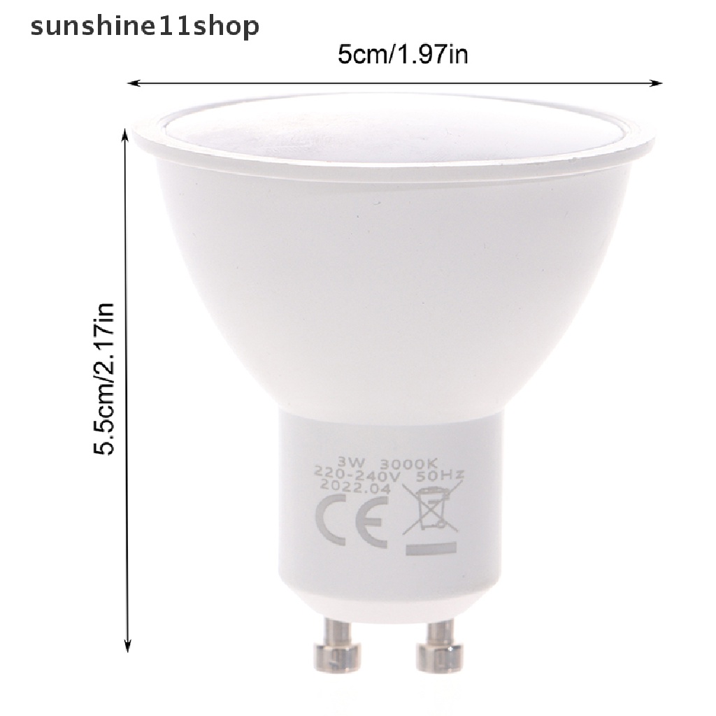 Sho 1Pc Gatetop Lampu Sorot Led GU10 Bohlam Hemat Energi Ultra-Bright Indoor Lighg N