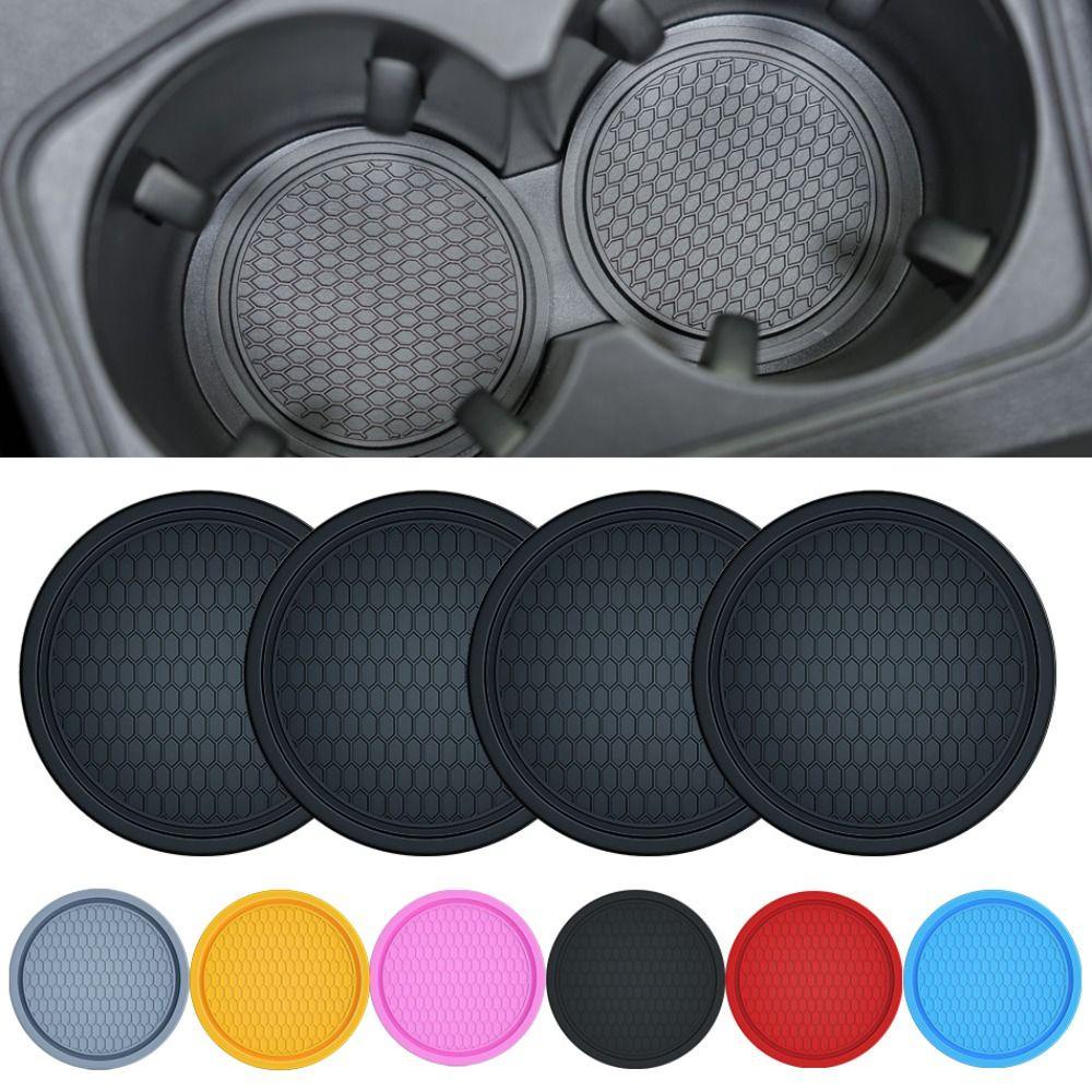 Augustina Car Water Cup Pad Non-slip Tertanam Dalam Cup Holders Decor Aksesoris Dekorasi Interior Mobil Water Cup Cushion