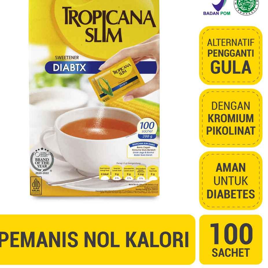 

➭ Tropicana Slim Sweetener Diabtx 100 Sachet - Pemanis untuk i ✪