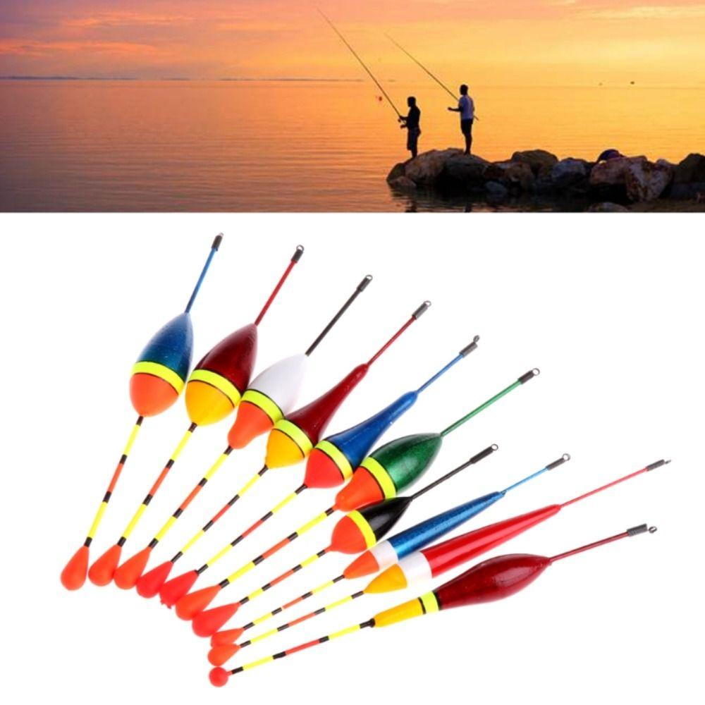 TOP 10pcs/lot Float Bobber Set Multicolor Fishing Tackle Aksesoris Tongkat Pelampung Memancing Mengapung Set