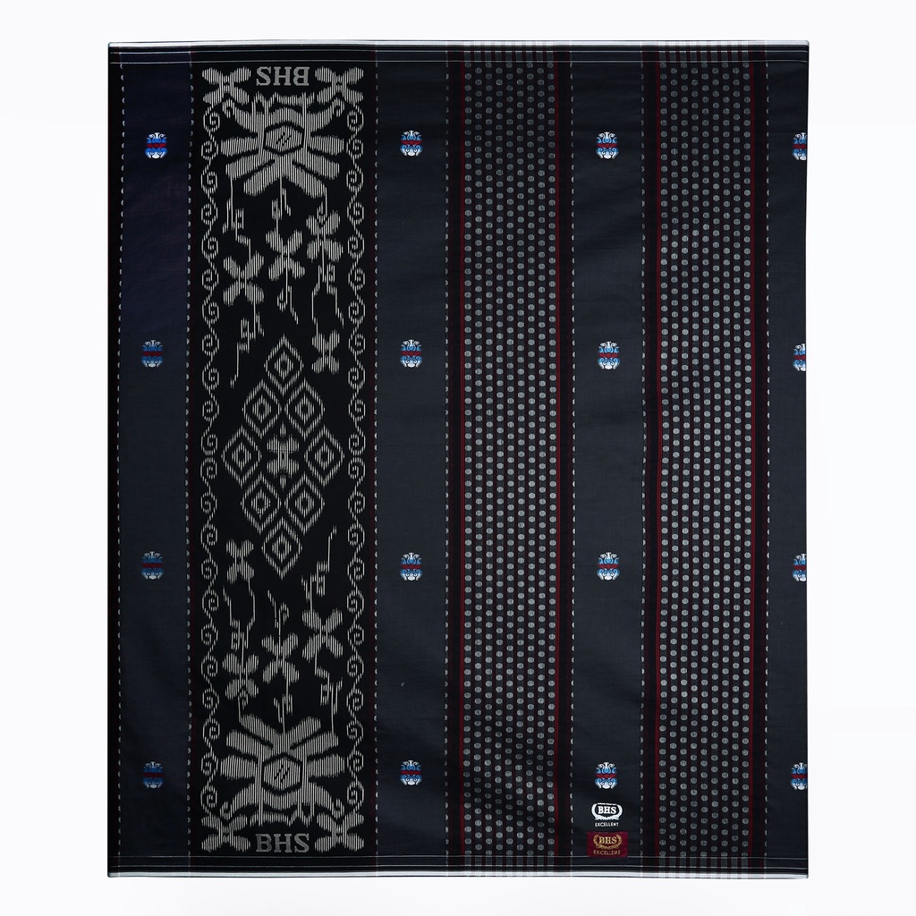 Sarung BHS Excellent Gold Motif SCA Abu Merah/ EXC GOLD