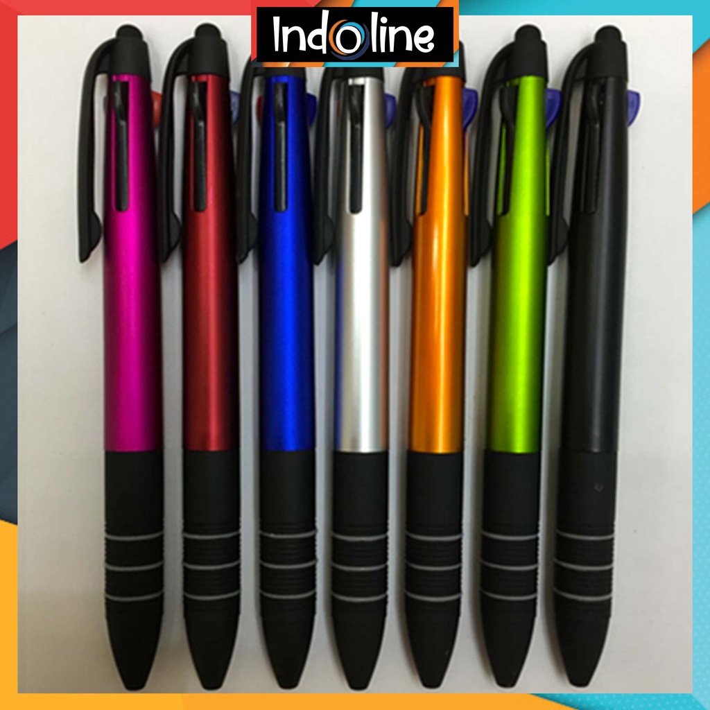 

✔️ Pulpen 3 Warna Pulpen 3 in 1 Three Color Ballpoint Pen Import COD