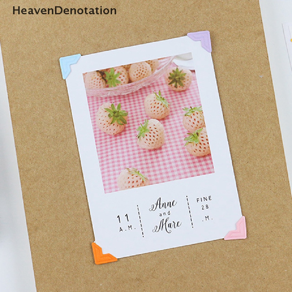 [HeavenDenotation] 120pcs/lot 5lembar DIY Stiker Kertas Kraft Sudut Vintage Untuk Album Foto Bingkai Dekorasi Scrapbooking Gambar Melindungi Dekorasi HDV