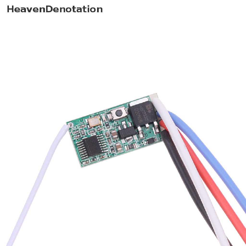 [HeavenDenotation] 433mhz Wireless RF Remote Control DC 3.6V-24V 1CH Saklar Relay Mini Lampu LED HDV