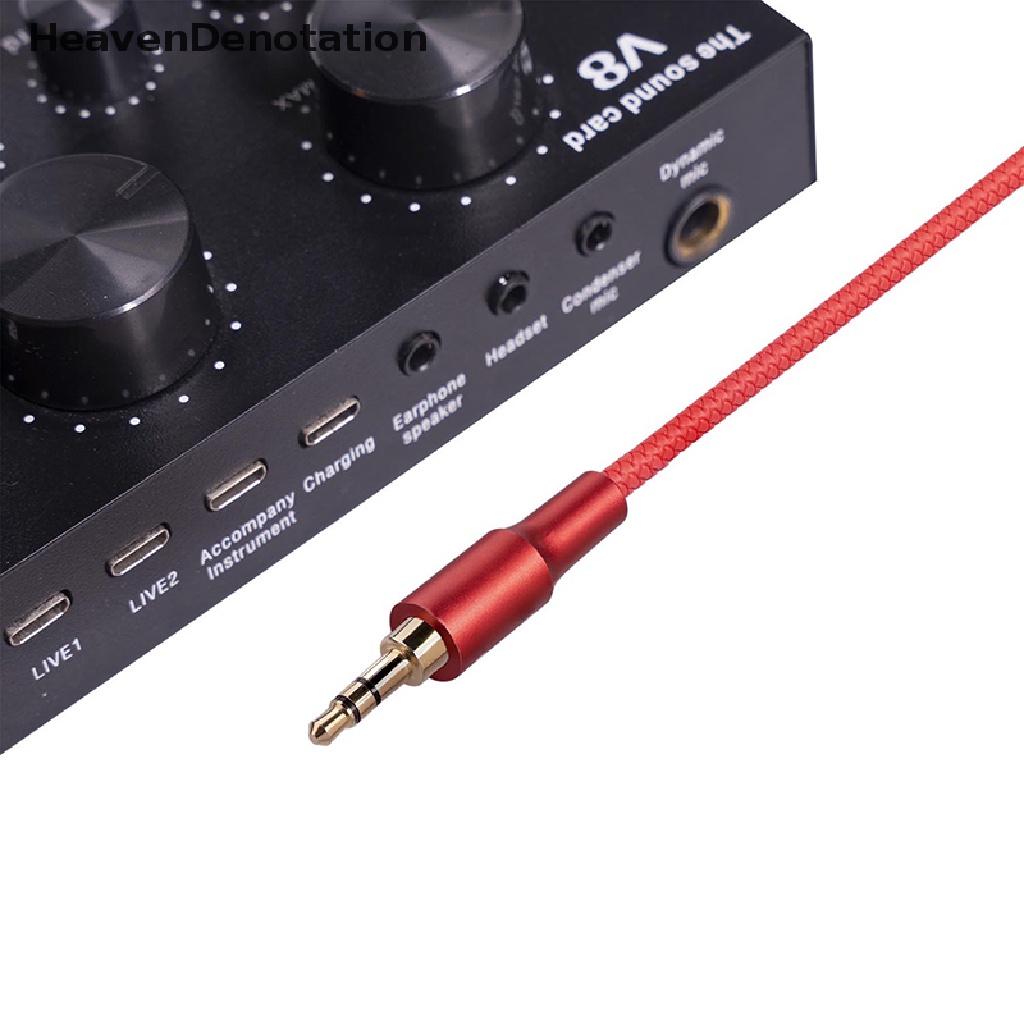 [HeavenDenotation] Kabel Ekstensi Audio Jack 3.5mm Kabel Aux Lapis Emas Untuk Speaker Headphone HDV