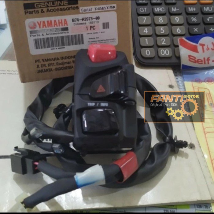 SWITCH HANDLE B74-H3973-00 SAKLAR KANAN XMAX 250 PART ORIGINAL YAMAHA
