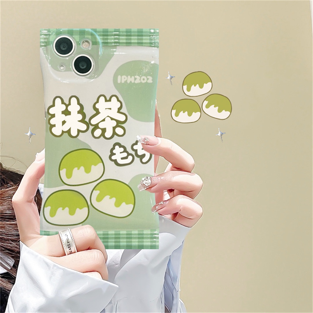 Kartun Case Realme C35 C21Y C25Y C30 C31 RealmeC11 C25 C17 C15 C12 C3 C2 Realme 8i 7i 5 5i 6i 7 Pro Hamburger Dan Matcha Mousse Daifuku TPU Soft Phone Cover