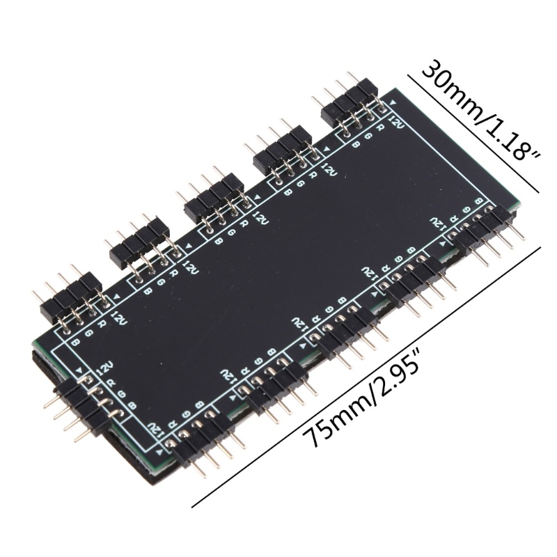 Btsg Komputer Desktop ARGB RGB 12V 3p 4pin Lighting 10arah Fan Hub Motherboard