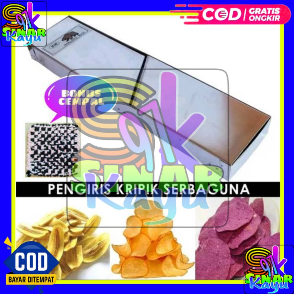 Parutan keripik pengiris kripik singkong kentang pisang Stainless