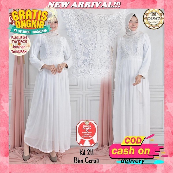 Terlaris ✨ -Baju Gamis Dress Pesta Nikah Kondangan Seragaman Bridesmaid Umroh Naik Haji Wanita Musli