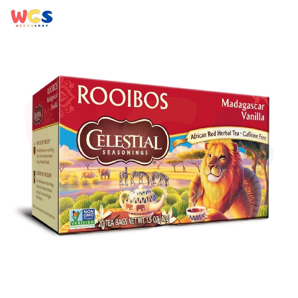 Celestial Seasonings Rooibos Madagascar Vanilla Herbal Tea 20s x 2.1g