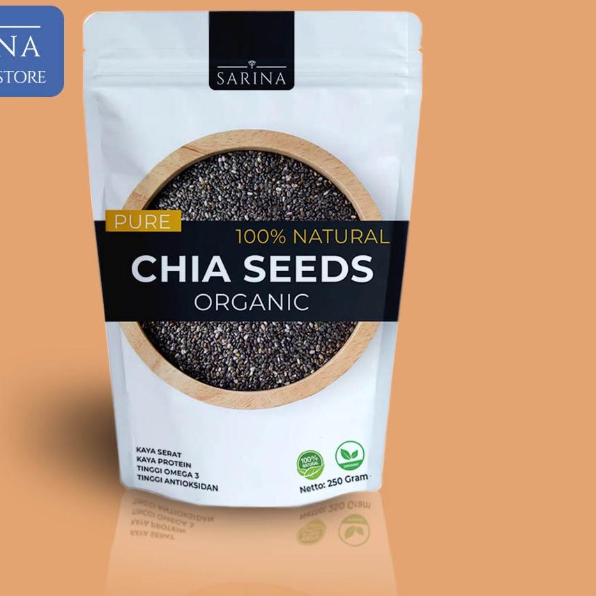 

➴ Organic Black Chia Seed 250gr Chiaseed Hitam Organik ♟