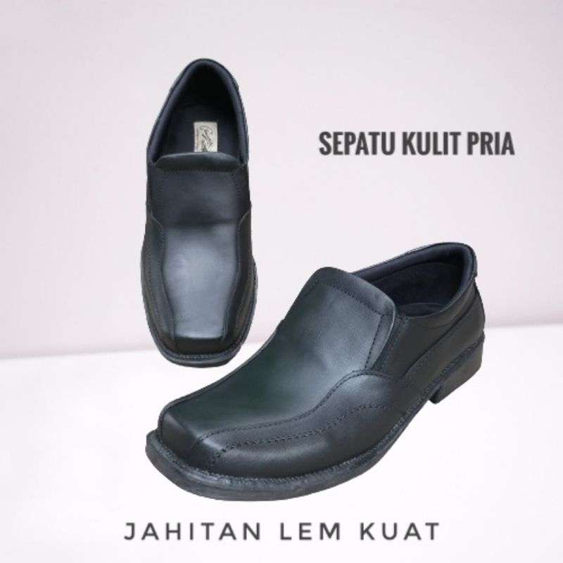 sepatu pria /sepatu kulit pria /sepatu kantor/ sepatu formal mukena kalem/ sepatu kerja/ sepatu dinas /sepatu fantopel kantor dinas pria