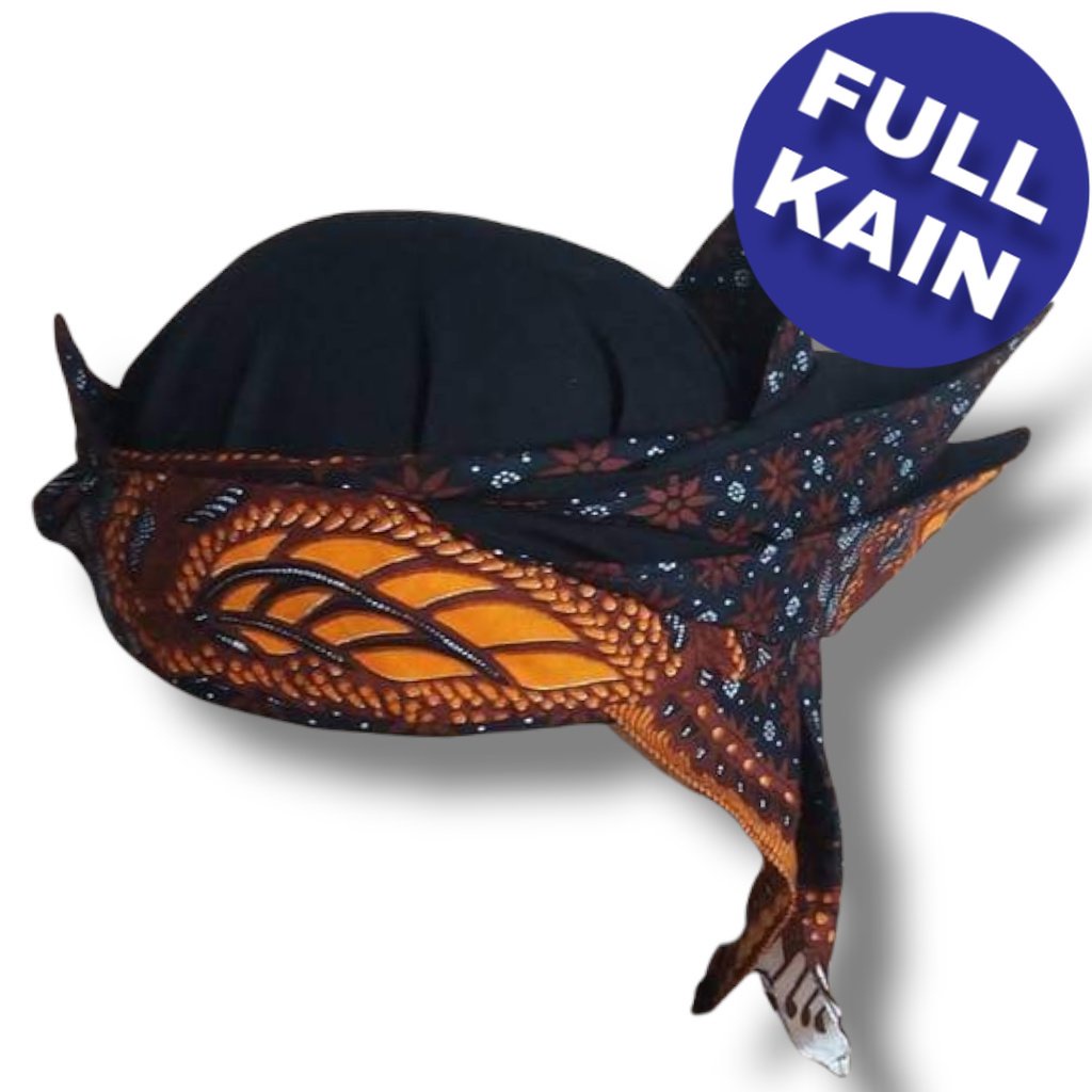 Iket Merak ngibing FULL KAIN Batik Tapak kebo iket sunda bendo praktis - iket sunda - bendo - blangk