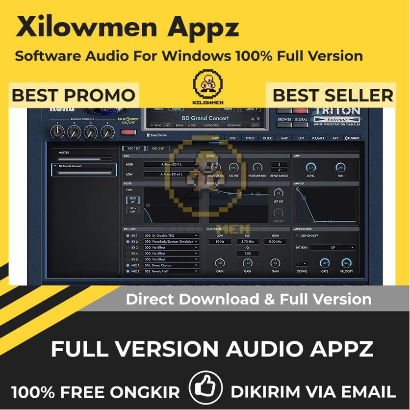 [Full Version] KORG TRITON Extreme Pro Lifetime Audio Software WIN OS - Workstation audio virtual dari keyboard KORG TRITON