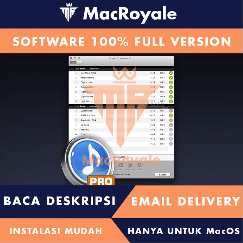 [MacOS] Music Converter Pro Full Version Lifetime Full Garansi