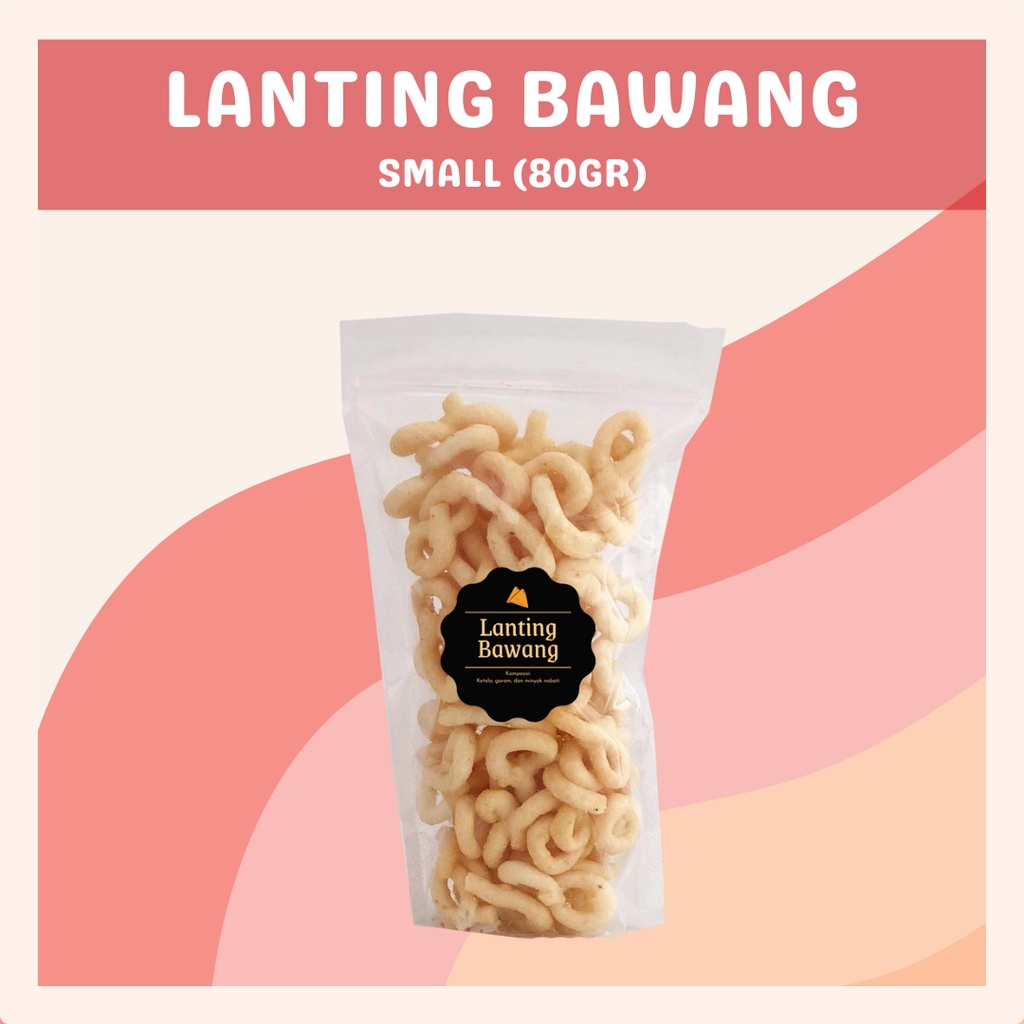 [DELISH SNACKS] Lanting Bawang (S) 80gr / Snack Cemilan / Makanan Ringan Asin Camilan Jadul