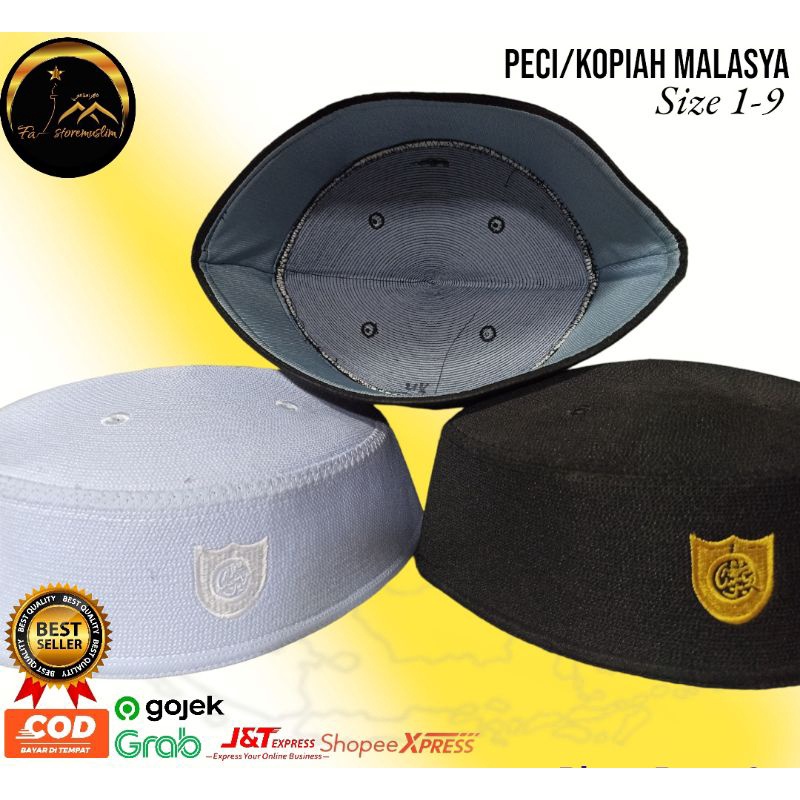 PECI MALAYSIA I KOPIAH MALAYSIA PECI HITAM &amp; PUTIH
