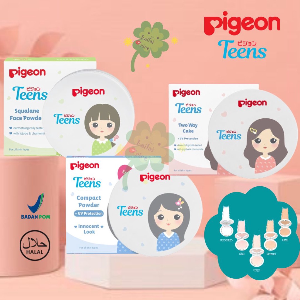*NEW* Pigeon TEENS TEEN Compact Powder UV Protection Two Way Cake Hypo Squalane - Bedak Padat Remaja