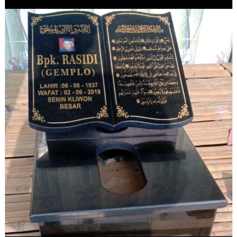 BATU NISAN GRANIT-NISAN MODEL BUKU-KIJING GRANIT