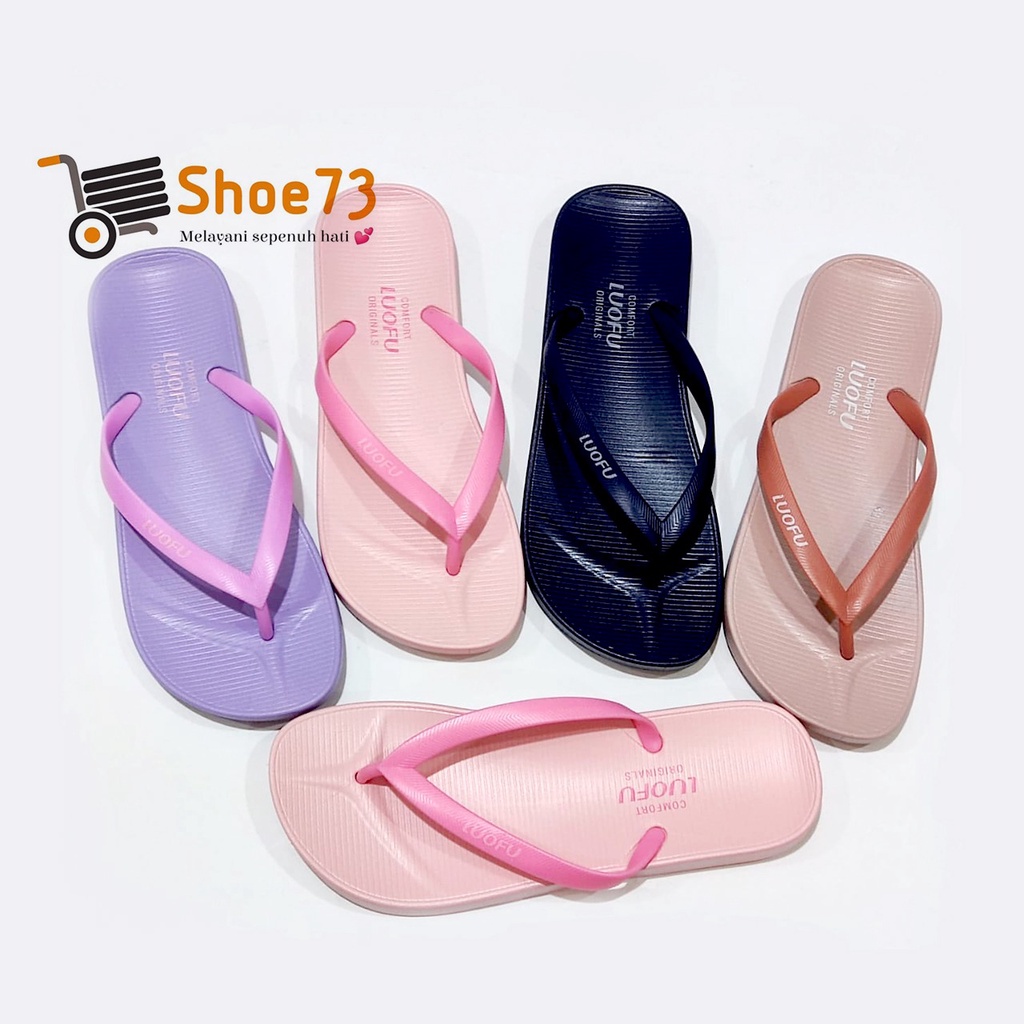 LUOFU F 2303 - A01S SIZE 36-40 ORIGINAL l Sandal jepit jelly wanita l Sendal jepit cewek impor