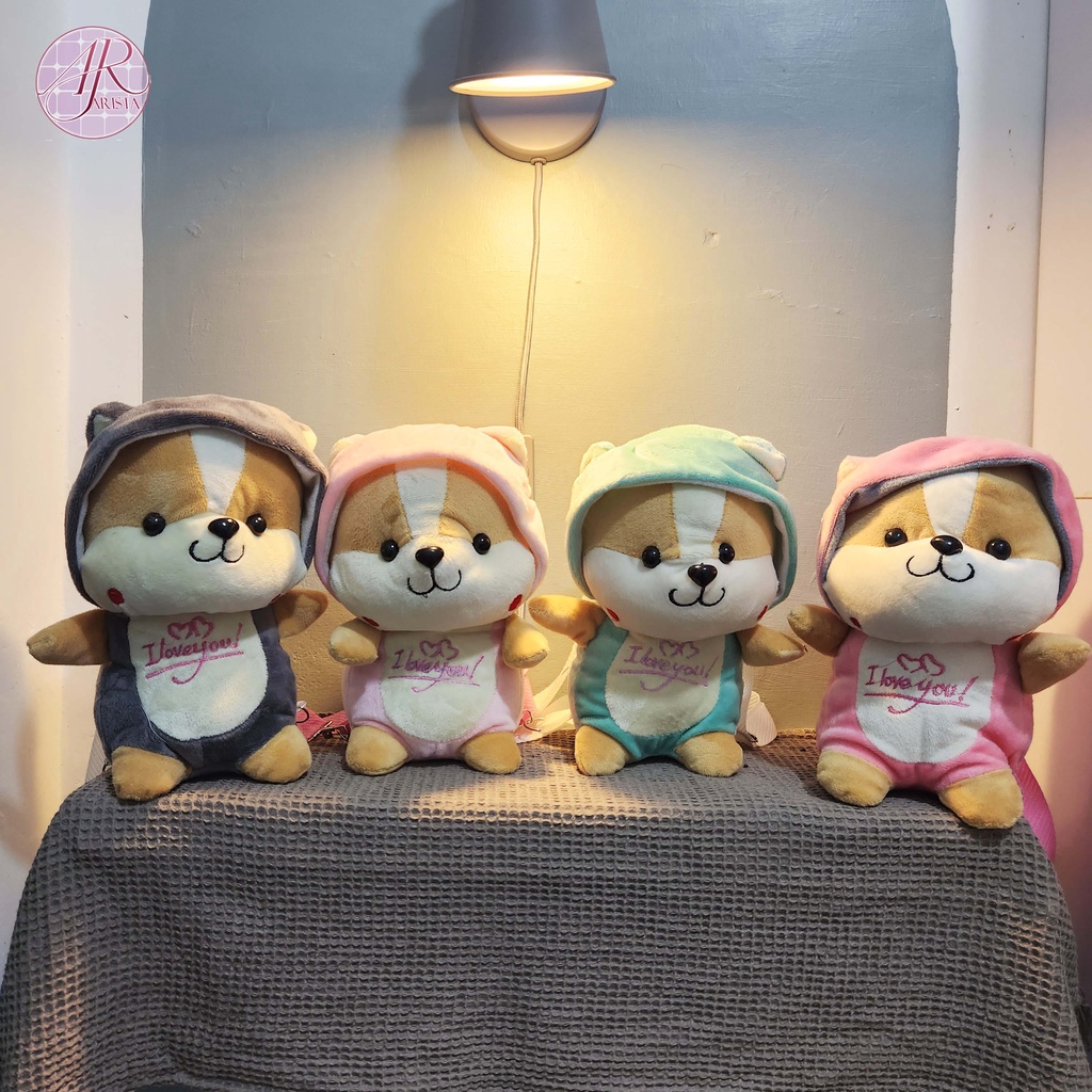 TAS BONEKA BULU MULTIFUNGSI BISA RANSEL DAN SELEMPANG SERI TUPAI CHIPMUNK 2023 REALPIC