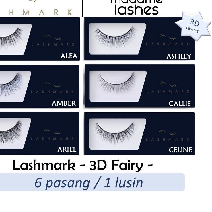✭ BULU MATA LASHMARK Eyelashes - 3D Fairy - 6 pasang / Lusinan ➢