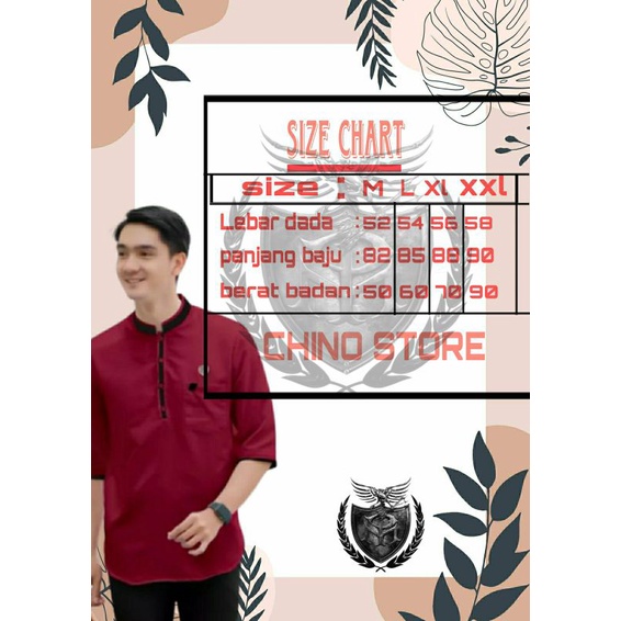 Baju Koko Kurta Lengan 3/4 Bahan Katun Adem Tebal Terlaris 100% Real Picture